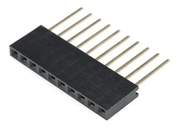 BARRA DE 10 PINOS FEMEA/CONECTOR EMPILHA